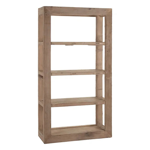 Estanteria de tres baldas de madera de pino natural
