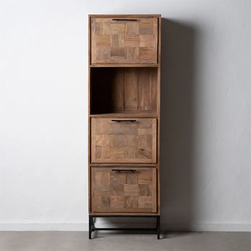 Mueble auxiliar de madera de mango natural