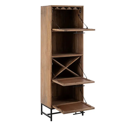 Mueble auxiliar de madera de mango natural