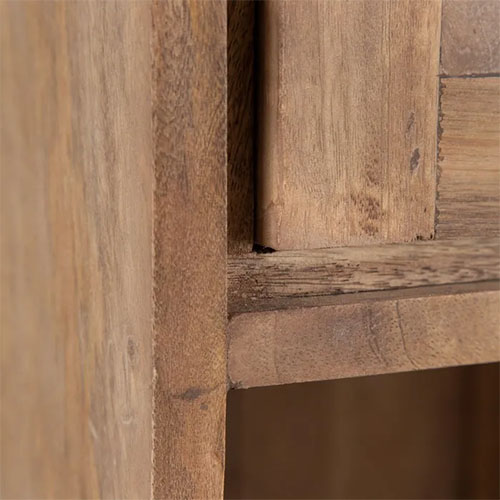 Mueble auxiliar de madera de mango natural