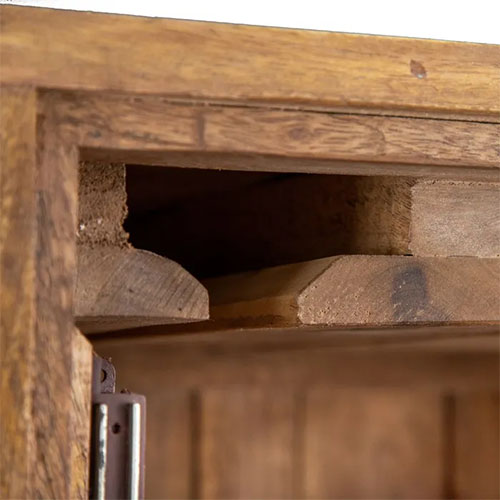 Mueble auxiliar de madera de mango natural