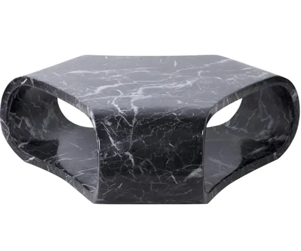 Mesa centro Karlskrona negro mármol artificial