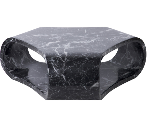 Mesa centro Karlskrona negro mármol artificial