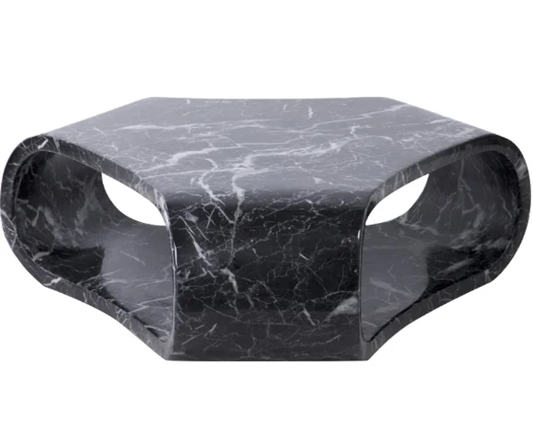 Mesa centro Karlskrona negro mármol artificial