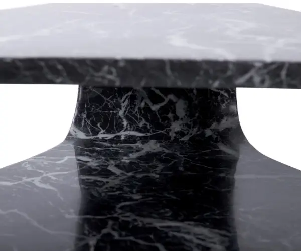 Mesa centro Karlskrona negro mármol artificial