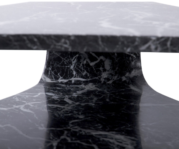 Mesa centro Karlskrona negro mármol artificial