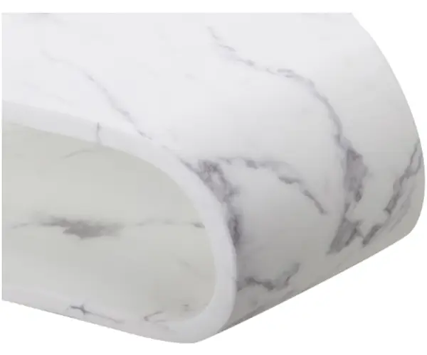Mesa centro Karlskrona blanco mármol artificial