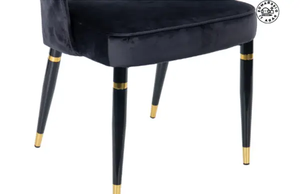 Silla Velvet Houston terciopelo negro