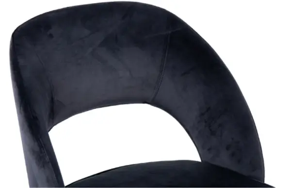 Silla Velvet Houston terciopelo negro