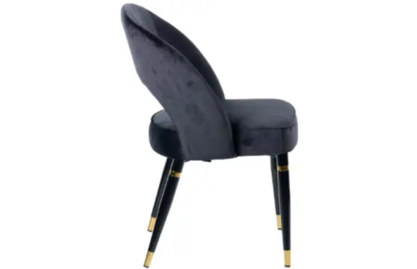 Silla Velvet Houston terciopelo negro