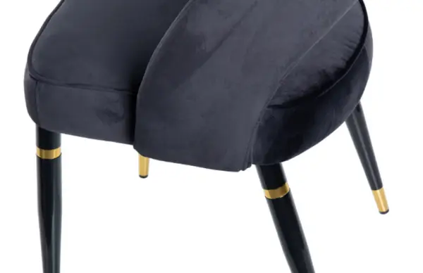 Silla Velvet Houston terciopelo negro