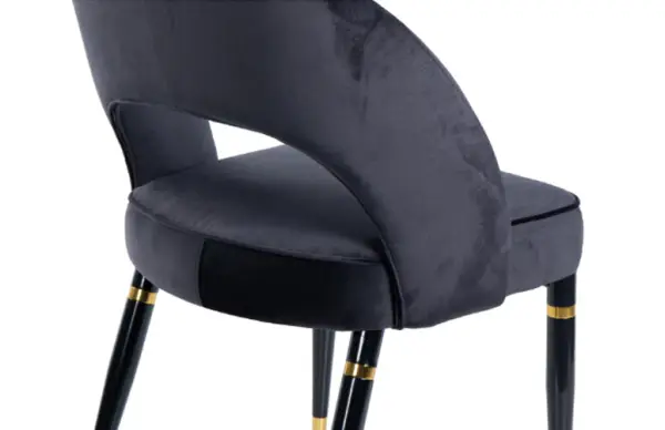 Silla Velvet Houston terciopelo negro