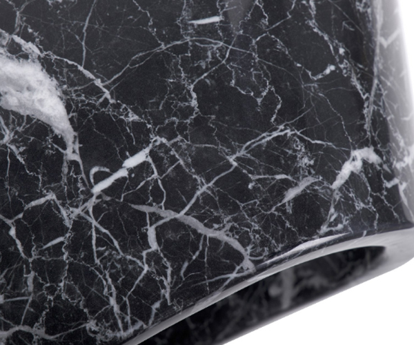 Mesa centro Karlskrona negro mármol artificial
