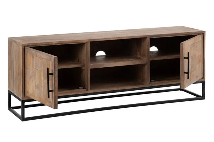 mueble TV de madera natural