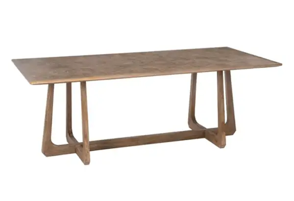 Mesa comedor de madera de olmo natural
