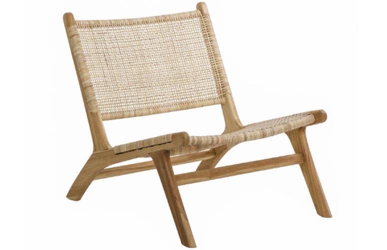 Silla Depok madera natural 78x64 cms