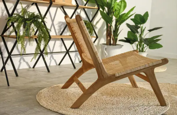 Silla Depok madera natural 78x64 cms