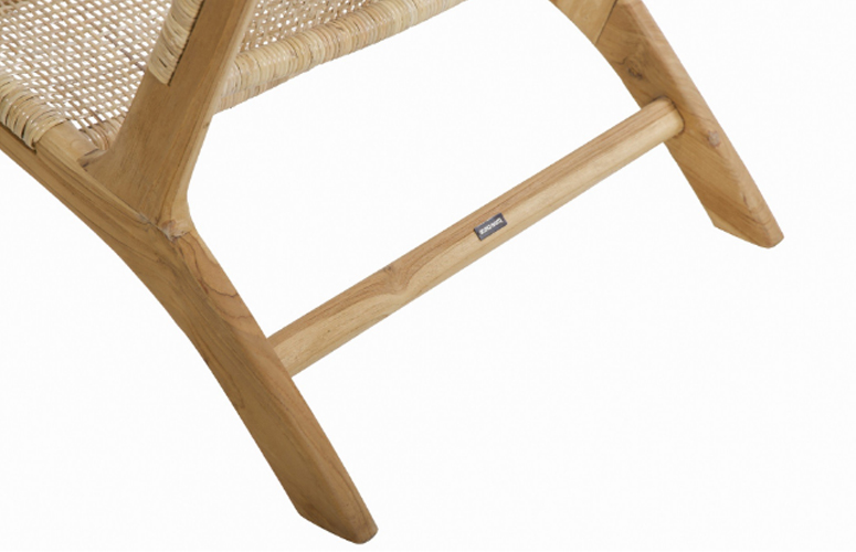 Silla Depok madera natural 78x64 cms