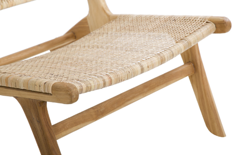 Silla Depok madera natural 78x64 cms