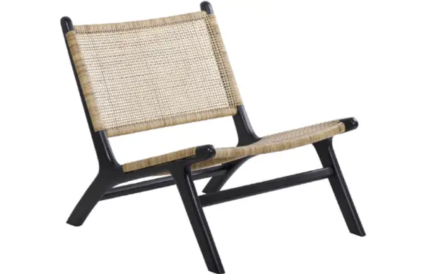 Silla Miri rattán teca negro