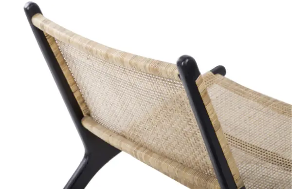 Silla Miri rattán teca negro