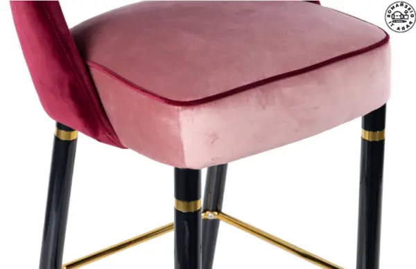 Taburete Velvet Norfolk rosa