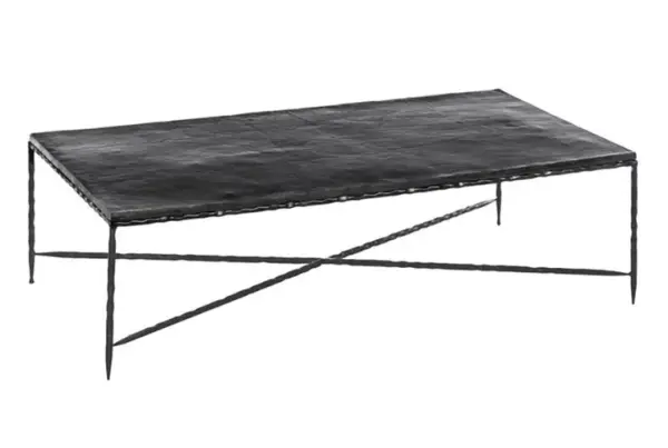 Mesa de centro de aluminio rectangular