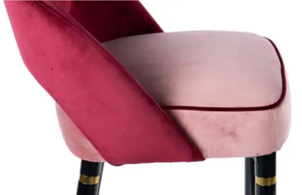 Taburete Velvet Norfolk rosa