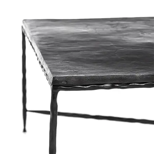 Mesa de centro de aluminio rectangular