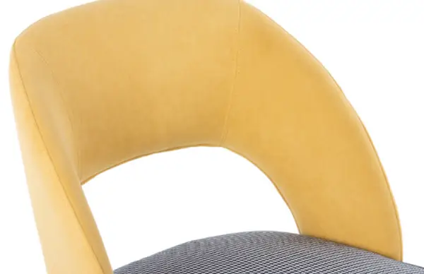 Silla Velvet Parkston terciopelo amarillo