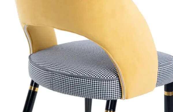 Silla Velvet Parkston terciopelo amarillo