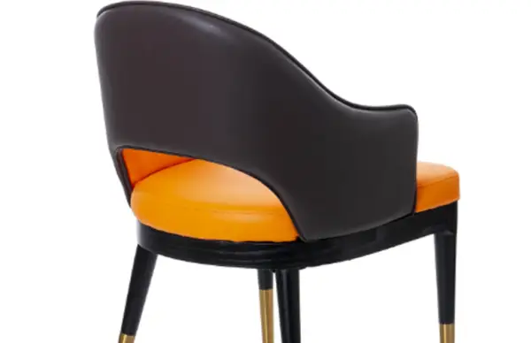 Silla Velvet Texas madera naranja
