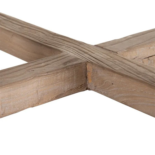 Mesa centro redonda de madera de olmo natural