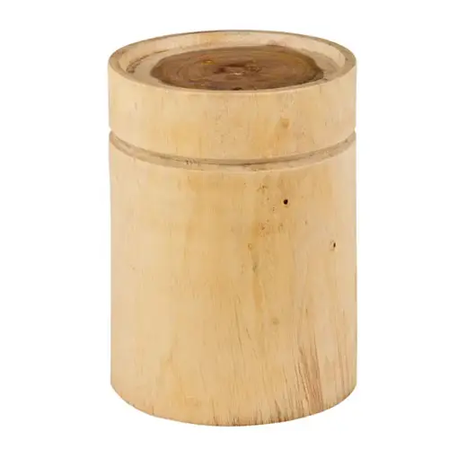 Mesa auxiliar de madera suar natural