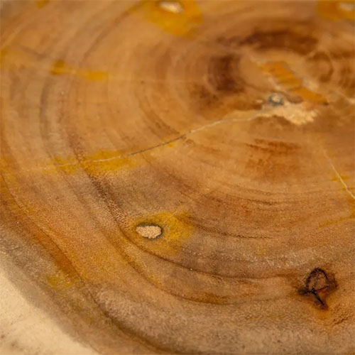 Mesa auxiliar de madera suar natural