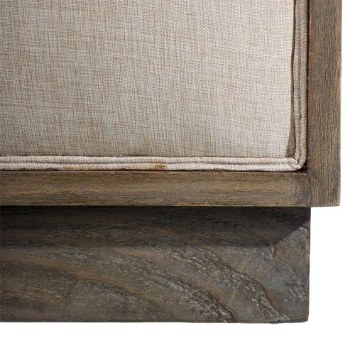Sillón madera mindi natural y crema