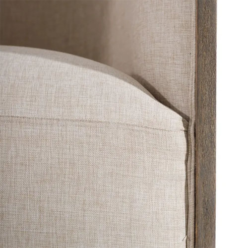 Sillón madera mindi natural y crema