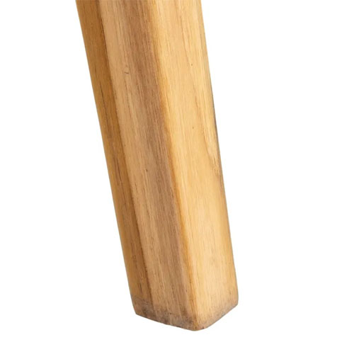 Sillon madera teka natural y piel de vaca