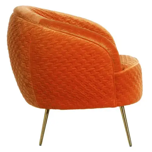 Sillón terciopelo naranja
