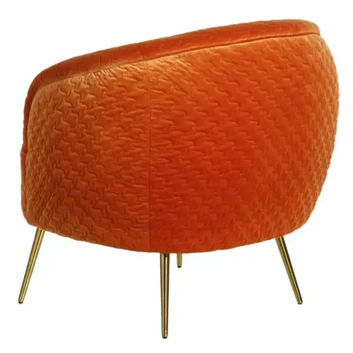 Sillón terciopelo naranja