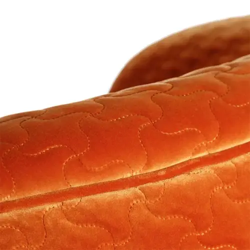Sillón terciopelo naranja