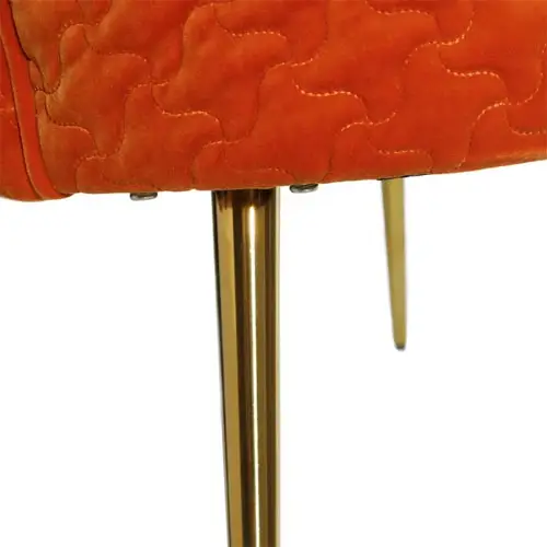 Sillón terciopelo naranja