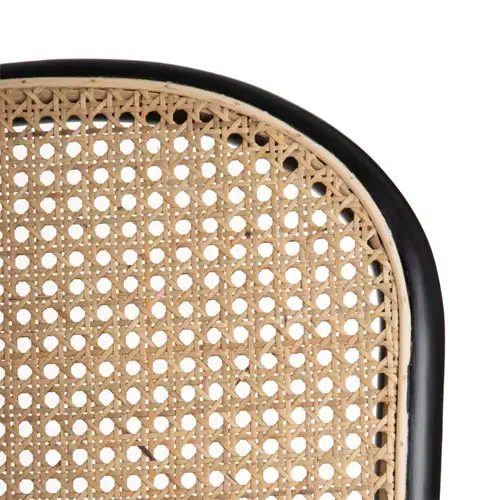Silla madera de abedul negra