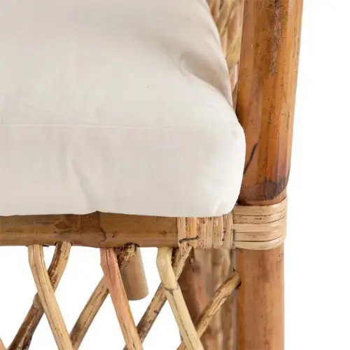 Sillón ratán natural con cojín