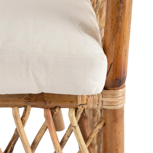 Sillón ratán natural con cojín