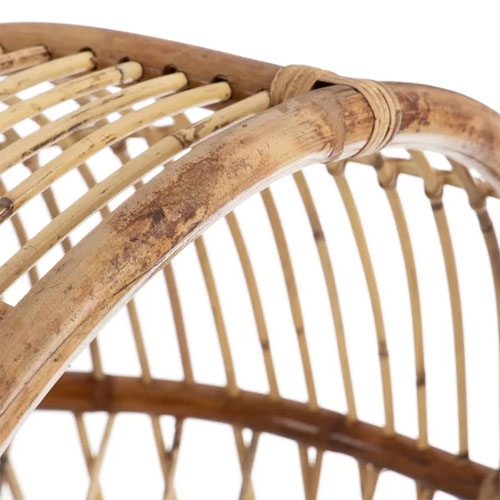 Sillón ratán natural con cojín