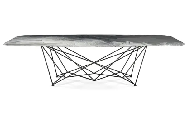 Mesa de comedor rectangular Gordon Crystalart Cattelan Italia