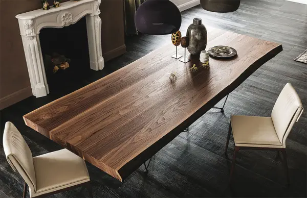 Mesa de comedor rectangular Gordon Deep Wood Cattelan Italia
