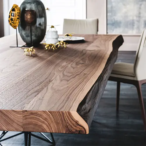Mesa de comedor rectangular Gordon Deep Wood Cattelan Italia