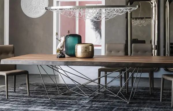 Mesa de comedor rectangular Gordon Deep Wood Cattelan Italia